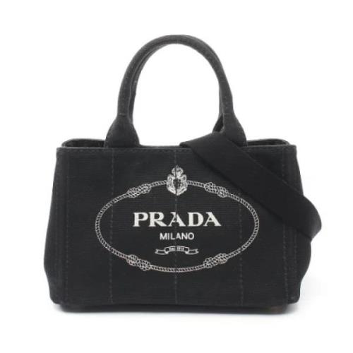 Prada Vintage Pre-owned Canvas prada-vskor Black, Dam