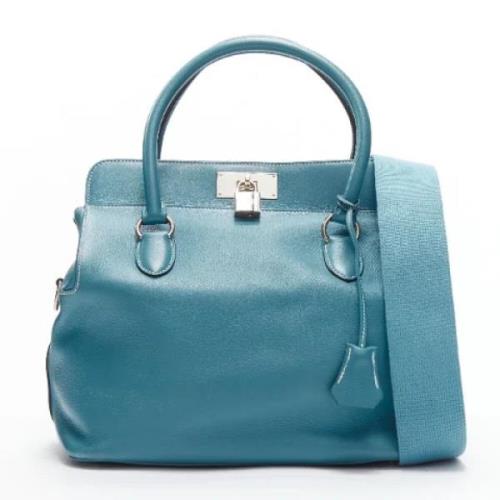 Hermès Vintage Pre-owned Laeder handvskor Blue, Dam