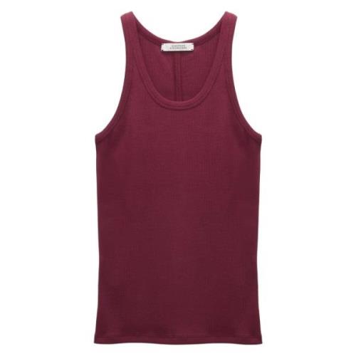 Dorothee Schumacher Räfflad Tanktop Simply Timeless Red, Dam