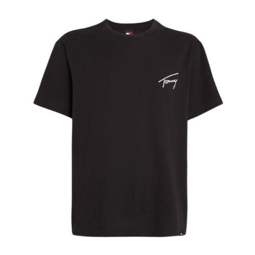 Tommy Jeans Signatur T-shirt - Svart Black, Herr