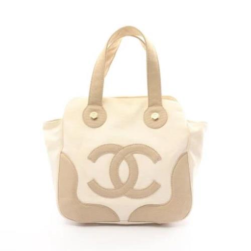 Chanel Vintage Pre-owned Canvas chanel-vskor Beige, Dam