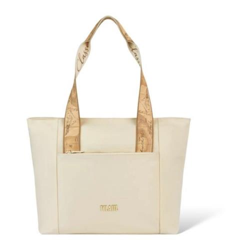 Alviero Martini 1a Classe Champagne Geo Classic Shopper Väska Beige, D...