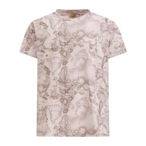 Alviero Martini 1a Classe Geo Color Sand T-shirt 2805 Beige, Herr