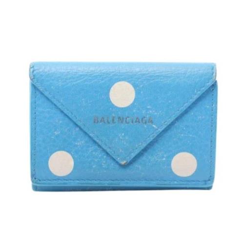 Balenciaga Vintage Pre-owned Laeder plnbcker Blue, Dam
