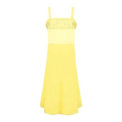 Maison Margiela Elegant Svart Klänning för Kvinnor Yellow, Dam