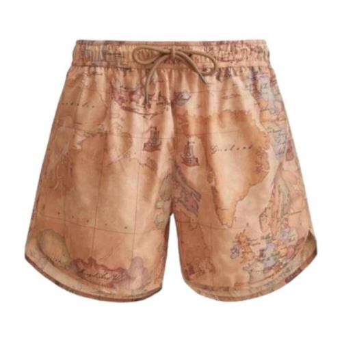 Alviero Martini 1a Classe Geo Classic Kort Boxer Badkläder Beige, Herr