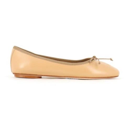 Fabio Rusconi Graceful Läder Ballerina Flats Beige, Dam