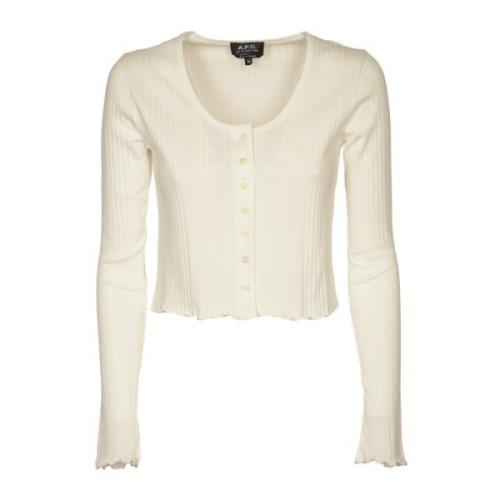 A.p.c. Beige Top June Stilren Beige, Dam