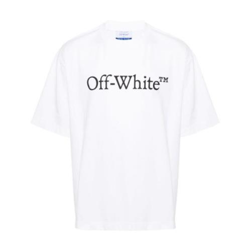 Off White Logo Print Crew Neck T-shirts White, Herr