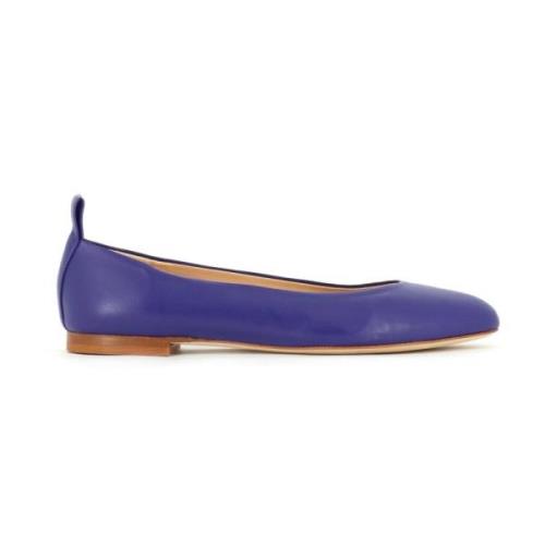 Fabio Rusconi Violet Nappa Läder Ballet Flats Purple, Dam