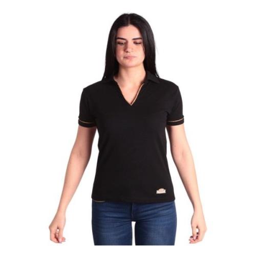 Alviero Martini 1a Classe Geo Classic Polo Shirt Black, Dam