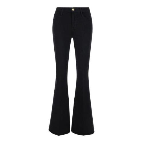 Frame Svarta Flare Jeans Black, Dam