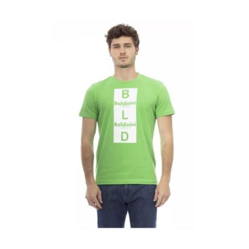 Baldinini Trend Grön Bomull T-shirt Green, Herr