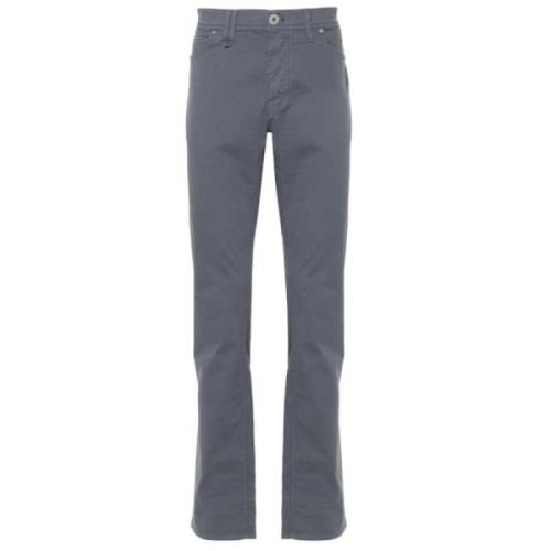 Brioni Slate Grey Straight-Leg Trousers Gray, Herr