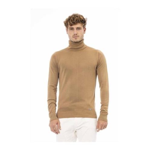 Baldinini Beige Turtleneck Sweater Modal Cashmere Beige, Herr