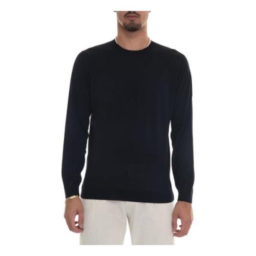 Hindustrie Merino Wool Slim Fit Pullover Blue, Herr