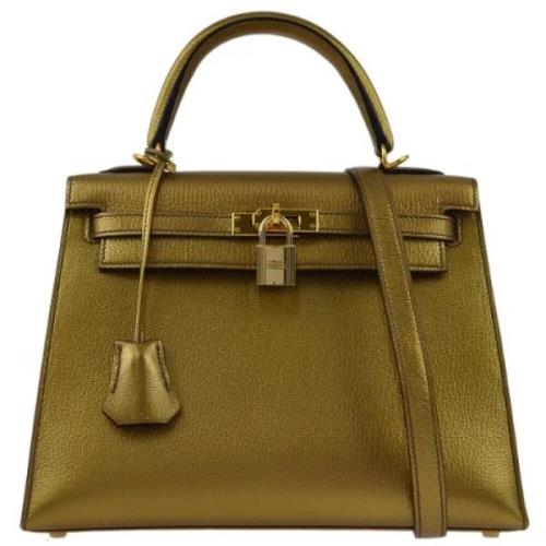 Hermès Vintage Pre-owned Laeder handvskor Yellow, Dam