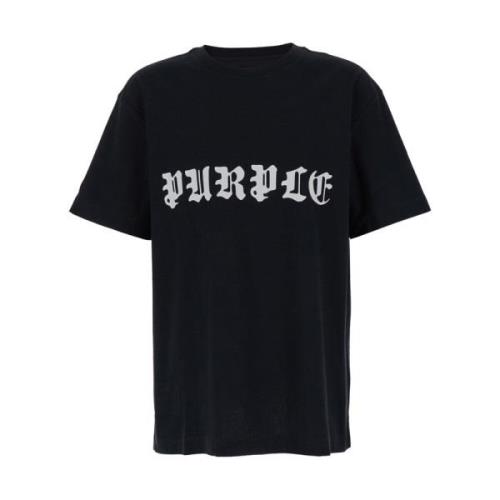 Purple Brand Gothic Logo T-shirts och Polos Svart Black, Herr