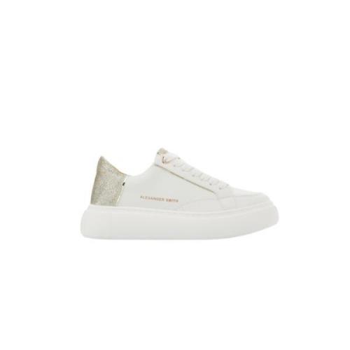 Alexander Smith Eco Greenwich White-Gold Sneakers White, Dam