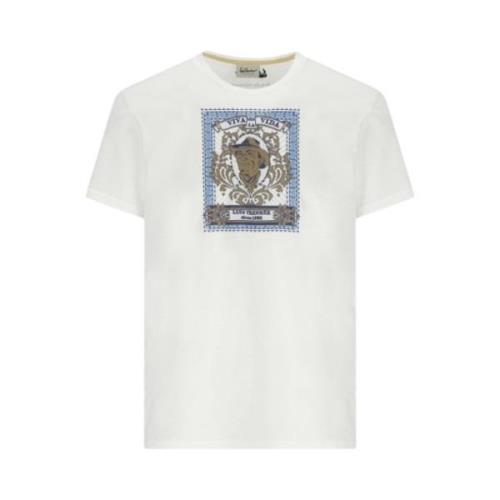 Luis Trenker Casual T-shirt White, Herr