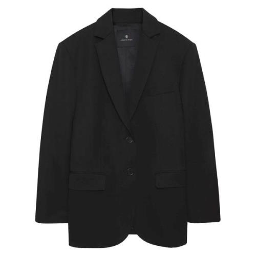 Anine Bing Ullblazer med Hakrevers Black, Dam