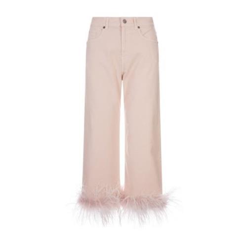 P.a.r.o.s.h. Rosa Chimera Cropped Jeans Pink, Dam