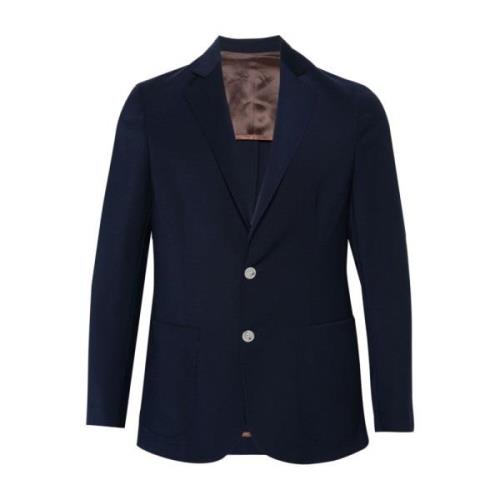 Barba Svart Blazer Två-Knapp Elegant Stil Black, Herr