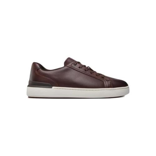 Clarks Elegant Läder Sneakers CourtLite Move Brown, Herr