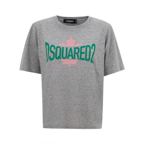 Dsquared2 Grå Mélange T-shirt Gray, Dam