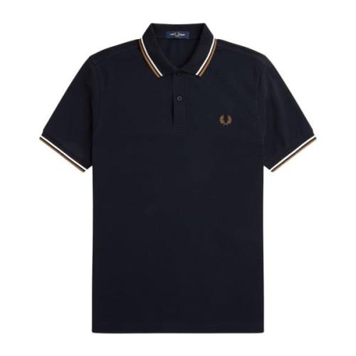 Fred Perry Slim Fit Twin Tipped Polo Blue, Herr