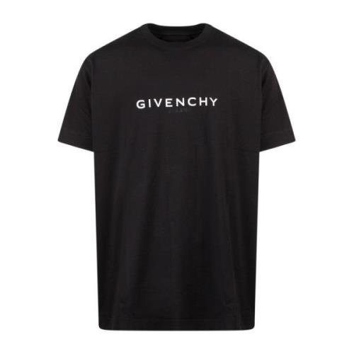 Givenchy Svart Ribbad Crew-Neck T-shirt Black, Herr