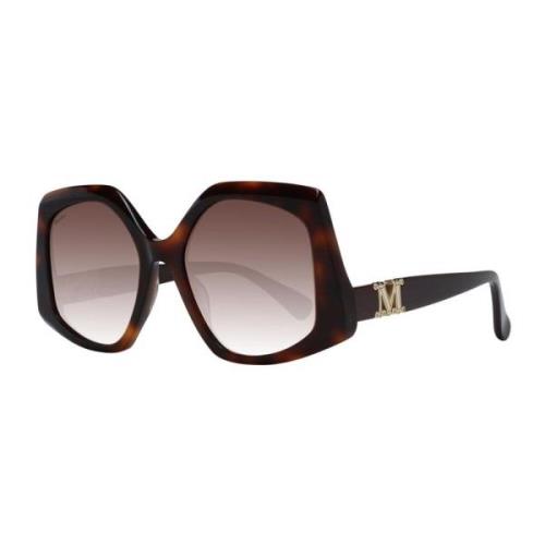 Max Mara Brun Gradient Fyrkantiga Solglasögon Kvinnor Brown, Dam