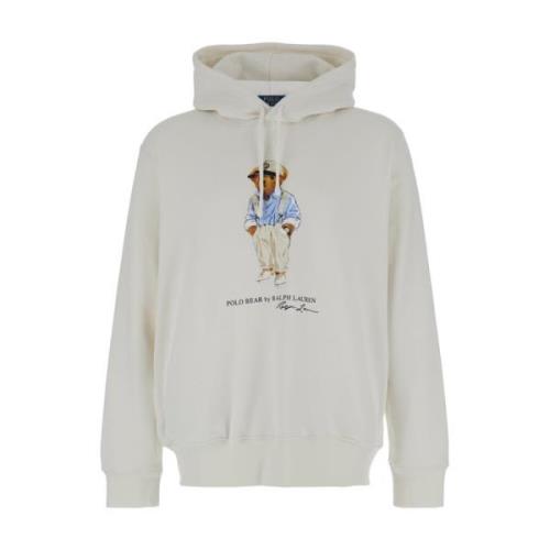 Polo Ralph Lauren Björntryck Huva Tröja Vit White, Herr