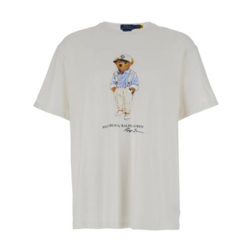 Polo Ralph Lauren Teddy Bear Logo Vit T-shirt White, Herr