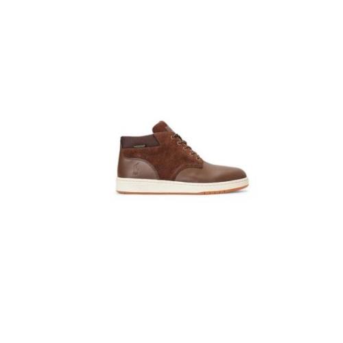 Ralph Lauren Bruna Lädersneakers Brown, Herr