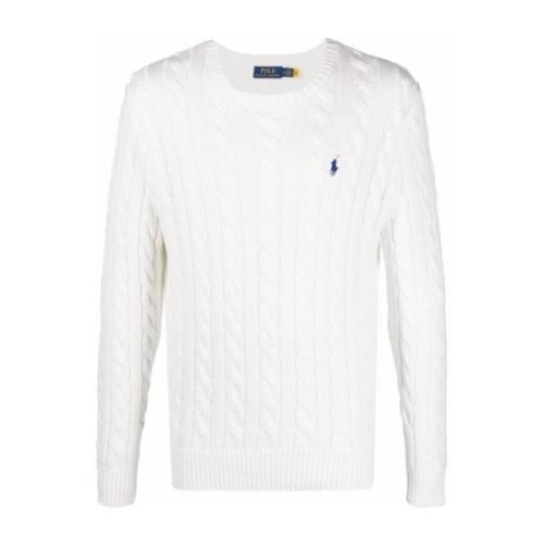 Ralph Lauren Vit Pullover Tröja White, Herr