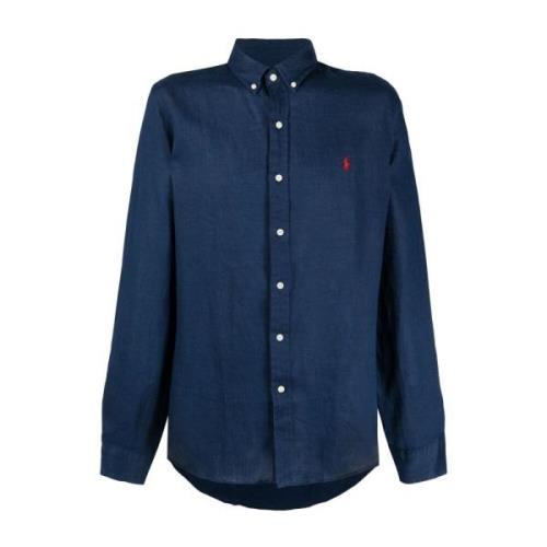 Ralph Lauren Navy Skjorta för Män Blue, Herr