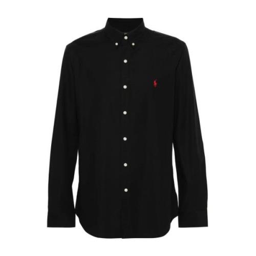 Ralph Lauren Svart Polo Skjorta för Män Black, Herr