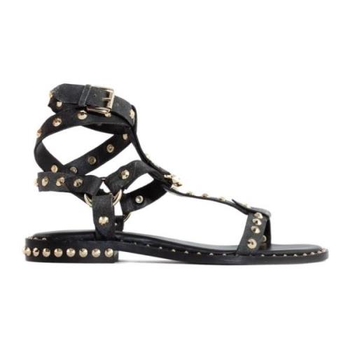 ASH Studded Svarta Lädersandaler Black, Dam