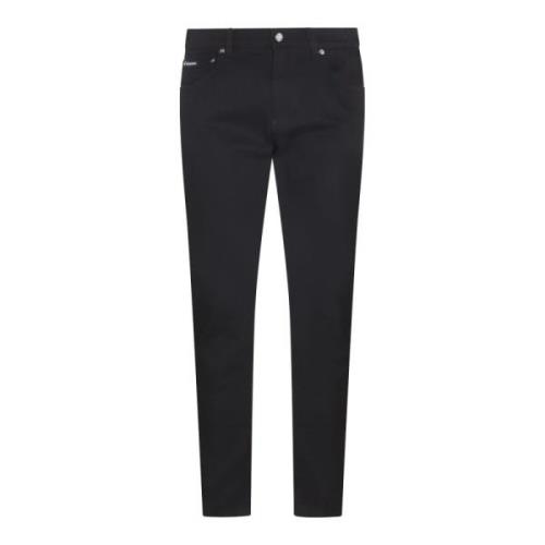 Dolce & Gabbana Andningsbara Slim-Fit Jeans Black, Herr