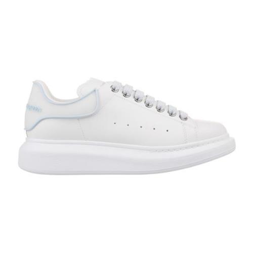 Alexander McQueen Vita Oversized Sneakers med Blå Detaljer White, Dam