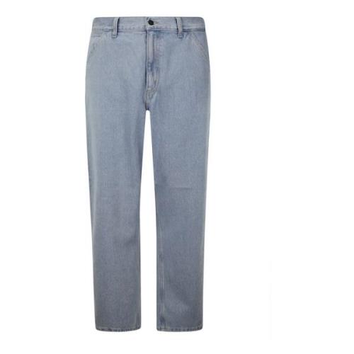 Carhartt Wip Ljusblå Wide Leg Jeans Blue, Herr