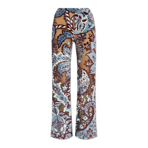 Etro Blommigt mönsterbyxor Multicolor, Dam