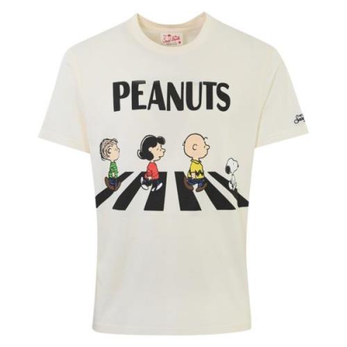 MC2 Saint Barth Bomull T-shirt med Peanuts Print Beige, Herr