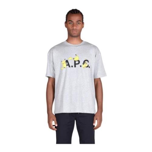A.p.c. Bomull T-Shirts Gray, Herr