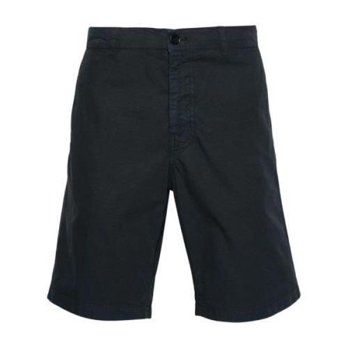 Aspesi Blå Chino Bermuda Shorts Dragkedja Blue, Herr