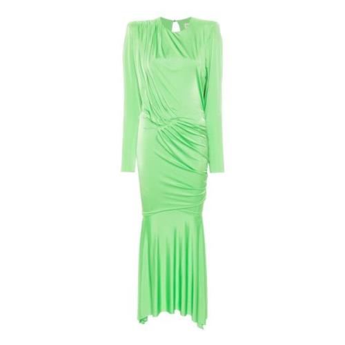 Alexandre Vauthier Grön Stretch-Design Draperad Klänning Green, Dam