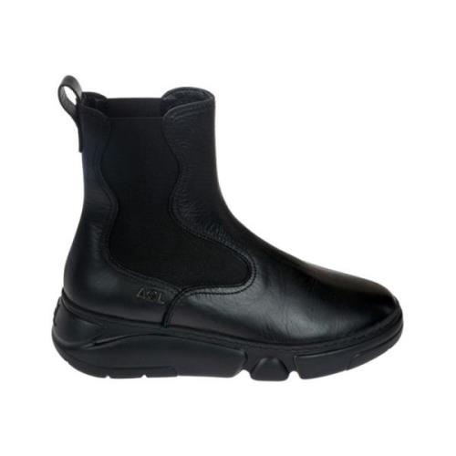 AGL Chelsea Boot Plattform Gummi Krökt Detalj Black, Herr