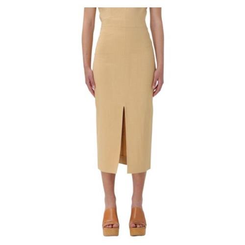 Isabel Marant Midi Mills Kjol Beige, Dam