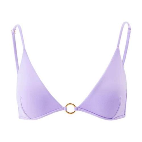 Melissa Odabash Lavendel Bikini Top med Guld Trim Purple, Dam